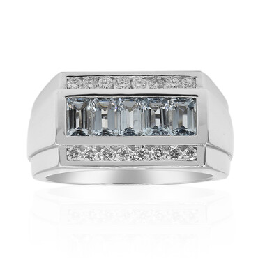 AAA-Brasilianischer Aquamarin-Goldring (CIRARI)