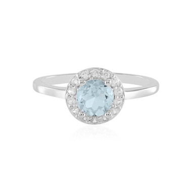 Anello in argento con Topazio Blu Cielo