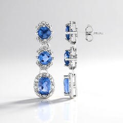 Orecchini in argento con Fluorite Cangiante