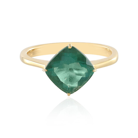 Belgischer Petrolfarbener Fluorit-Silberring