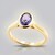 Anello in oro con Zaffiro Ceylon Porpora (non riscaldato)