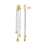 Gelber SI2 Brillant-Goldohrringe (CIRARI)