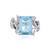 Sky Blue Topaz Silver Ring