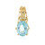 9K Santa Maria Aquamarine Gold Pendant (CUSTODANA)