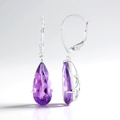 Orecchini in argento con Ametista Uruguay (de Melo Essence)