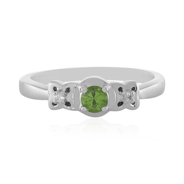 Anello in argento con Zircone Ceylon Verde