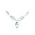 Zilveren halsketting met een blauwe mystieke kwarts