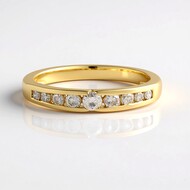 Zilveren ring met een I2 Champagne Diamant (de Melo)