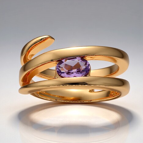 Bague en argent et Améthyste (TPC)
