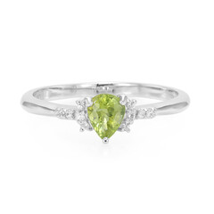 Bague en argent et Tourmaline cuprifère