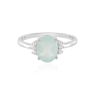Aqua-Chalzedon-Silberring