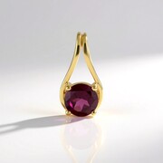 Zilveren hanger met een Naktamunda rhodoliet
