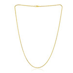 Silber-Kordelkette - 4,07 g - 45,5 cm - vergoldet