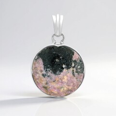 Ciondolo in argento con Rodonite Sulavesi (Bali Barong)