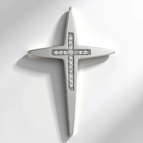 Ciondolo in argento con Diamante I1 (G) (Annette)