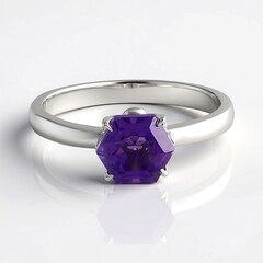 Anello in argento con Ametista del Marocco