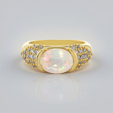 Bague en argent et Opale Welo