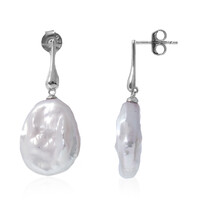 Boucles d'oreilles en argent et Perle de culture d'eau douce