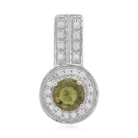 Pendentif en argent et Tourmaline cuprifère