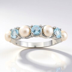 Anello in argento con Perla d'Acqua Dolce Bianca