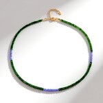 Collana in argento con Diopside Russo