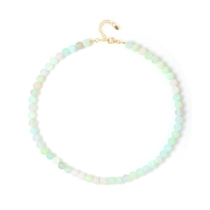 Green Agate Silver Necklace (Adela Silber)