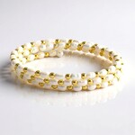 Bracciale in acciaio con Ematite Dorata (Riya)