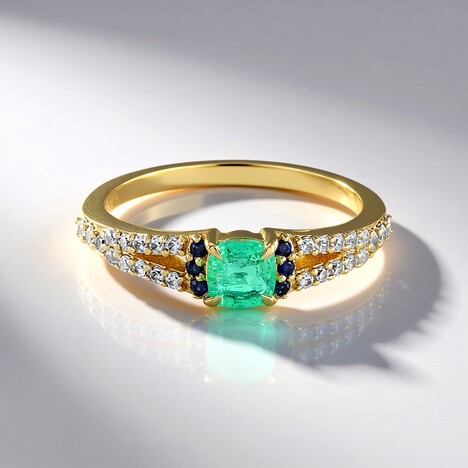 Bague en or et Emeraude de Russie (Adela Gold)