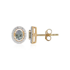 9K Green Tanzanite Gold Earrings