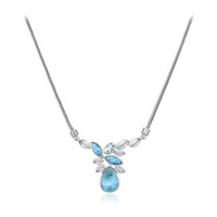 Collier en argent et Larimar
