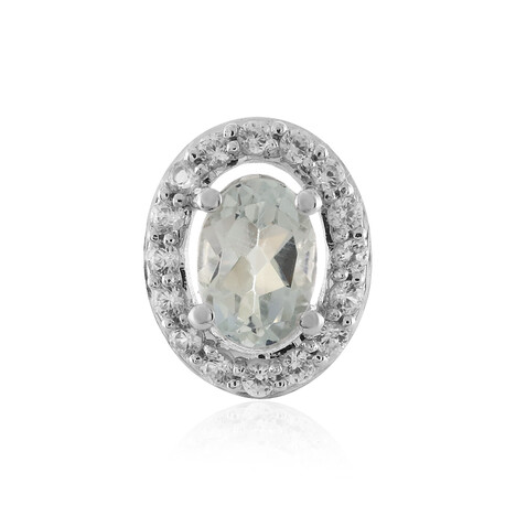 Weißer Topas-Silberanhänger