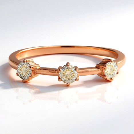 Anello in oro con Diamante Rose de France SI1 di Argyle (Annette)