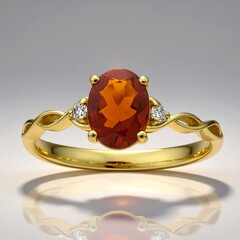 Anello in oro con Opale di Fuoco Messicano (CIRARI)