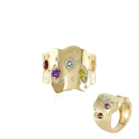 Anello in argento con Ametista Zambiana