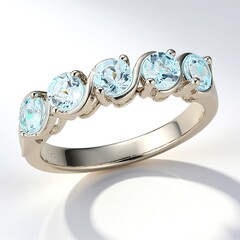 Anello in argento con Topazio Blu Cielo