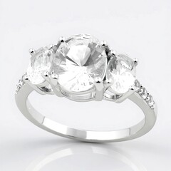 Anello in argento con Danburite