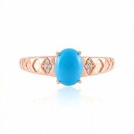 Anillo en oro con Turquesa bella durmiente