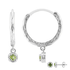 Orecchini in argento con Peridoto della Birmania