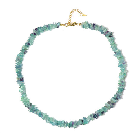 Argentinischer Fluorit-Silberhalskette