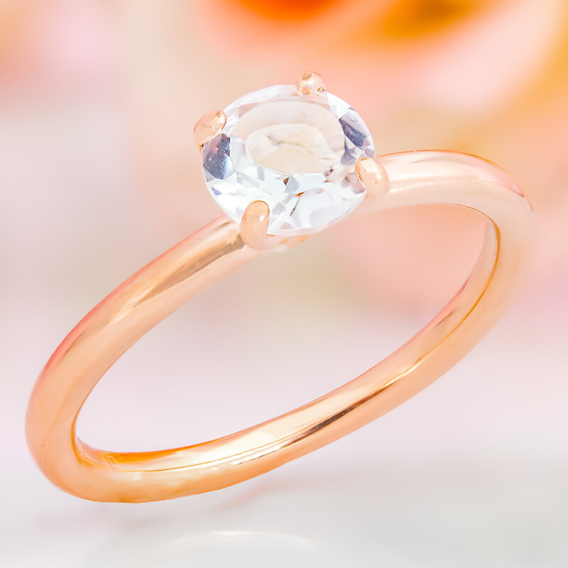 Weißer Topas-Silberring