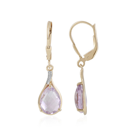 Lavendel-Amethyst-Silberohrringe