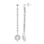 Pendientes en plata con Topacio blanco