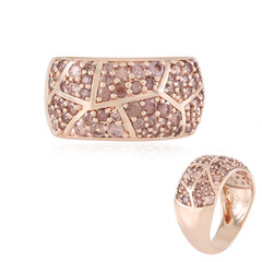 Champagner-Zirkon-Silberring