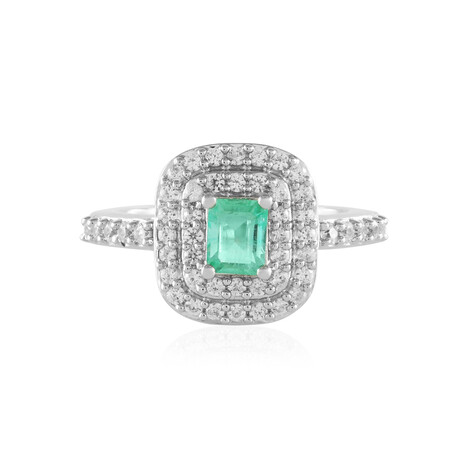 Russischer Smaragd-Silberring