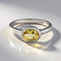 Anello in argento con Berillo Giallo