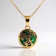 Malachite Silver Necklace