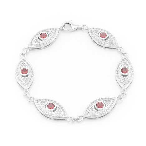 Lindi-Granat-Silberarmband (Jahdo)