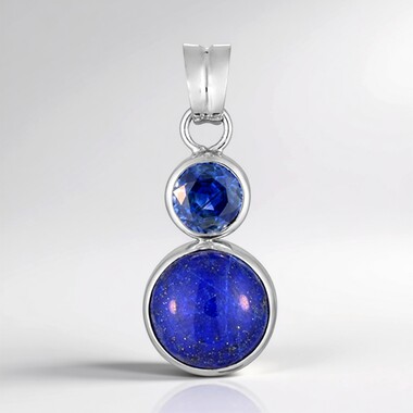 Lapis Lazuli Silver Pendant (Bali Barong)