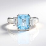 Anello in argento con Topazio Blu Cielo
