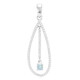 Pendentif en argent et Aigue-Marine Santa Maria